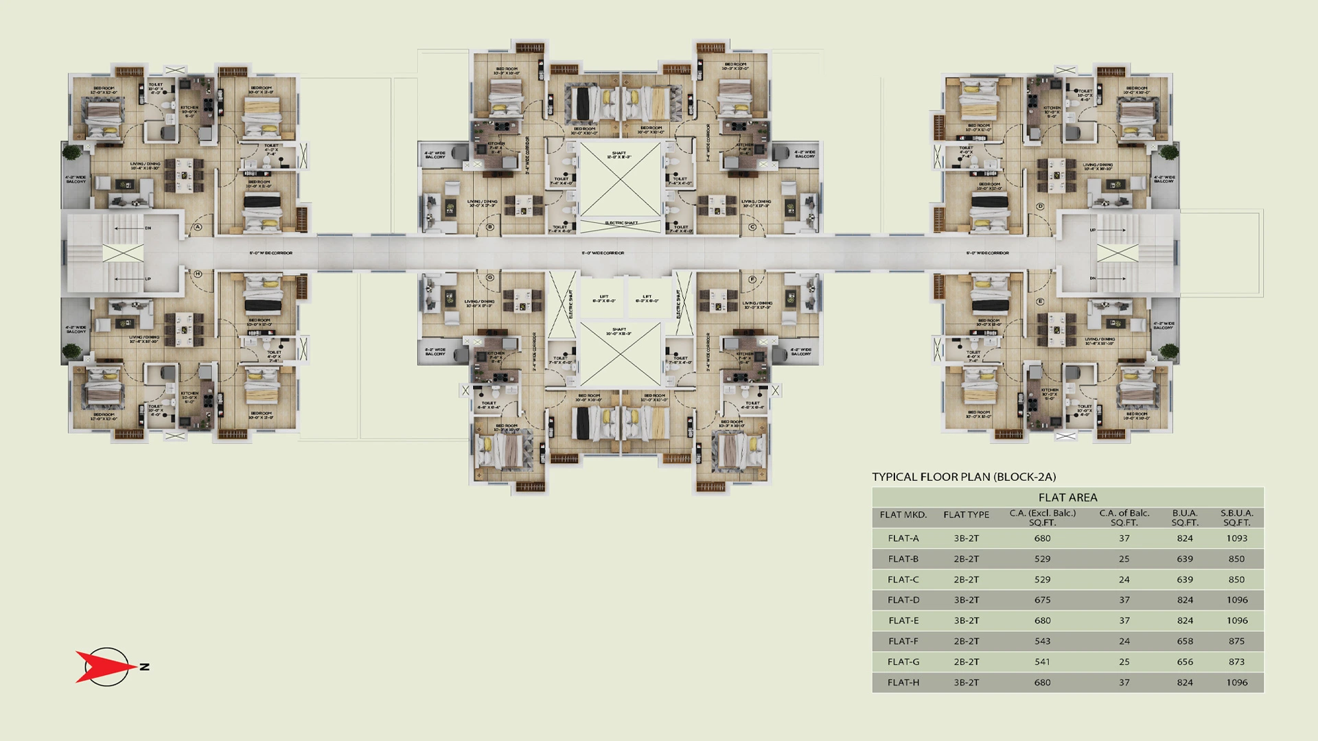 2 BHK plan