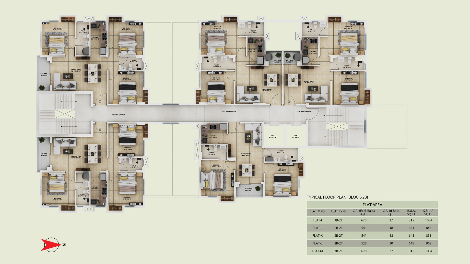 3 BHK plan